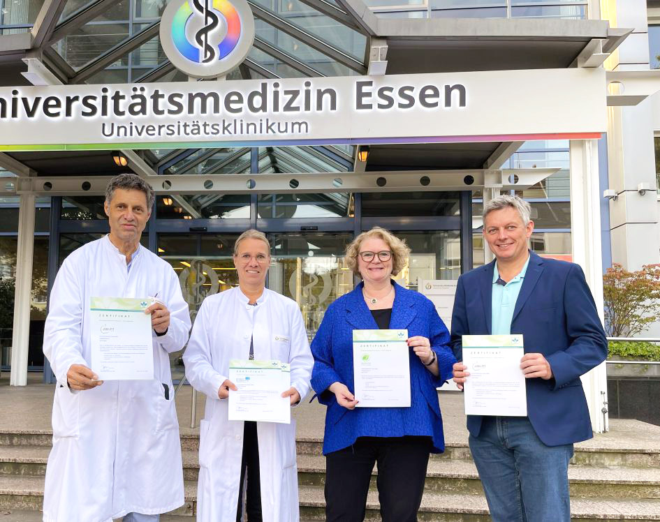 Universitätsklinikum Essen erhält DGE-Zertifikate für Vollkost und pflanzenbasierte Kost - Titelbild